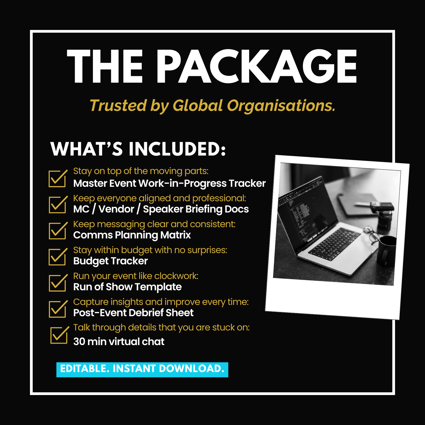 Charity Event Template Set + 30min Virtual Consultation - Premium Planning Package