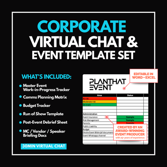 Corporate Event Template Set + Virtual Consultation | Professional Event Templates