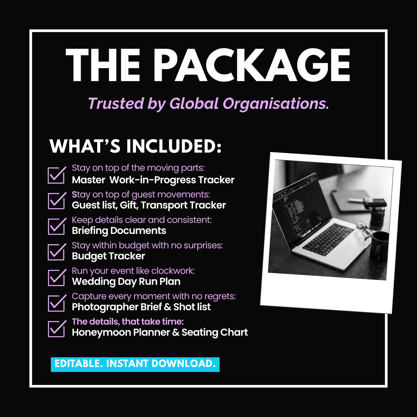 Wedding Planning Template Set - Complete Bridal Planning Toolkit
