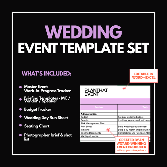 Wedding Planning Template Set - Complete Bridal Planning Toolkit