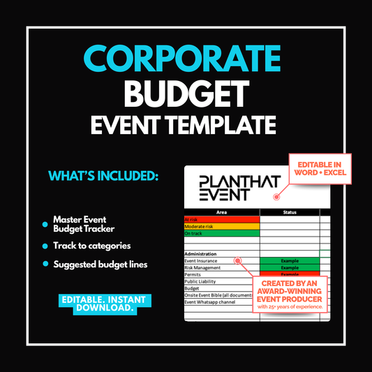 Corporate Event Budget Template - Comprehensive Cost Management Guide